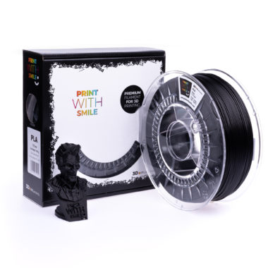 Print With Smile Premium PLA Satin Black Filament, 1.75 PWS, satin schwarz