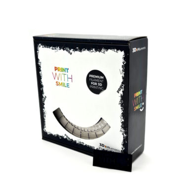 Print With Smile Premium PLA PETG Satine Black Filament, 1.75 PWS, schwarz